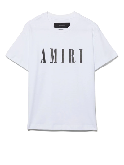 Shop Amiri Logo Print Short-sleeve T-shirt In Weiss