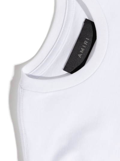 Shop Amiri Logo Print Short-sleeve T-shirt In Weiss