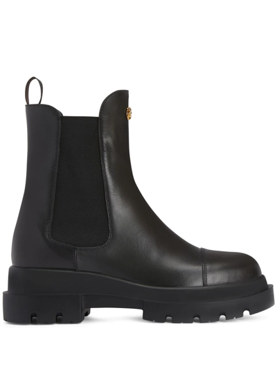 Shop Giuseppe Zanotti Tankie Beatle Ankle Boots In Black