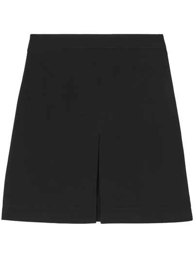 Shop Burberry High-waisted A-line Skirt In Schwarz
