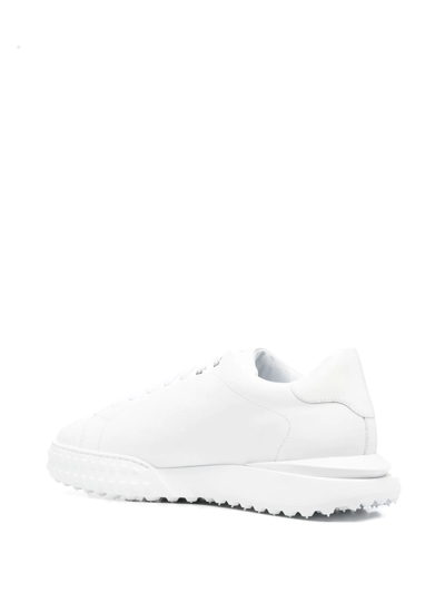 Shop Philipp Plein Low-top Leather Sneakers In Weiss