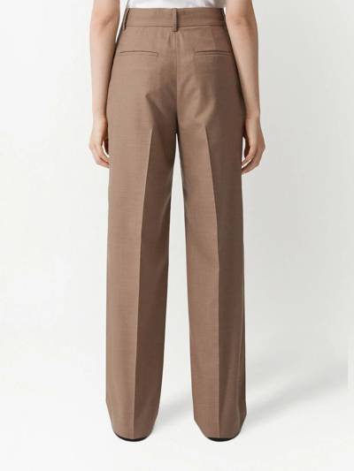 Burberry Wide-leg Tailored Trousers In Nude