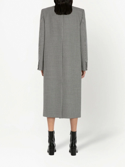 Alexander Mcqueen Houndstooth-pattern Peacoat In Schwarz