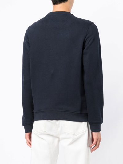 Belstaff Logo Print Jersey Sweatshirt In Blau