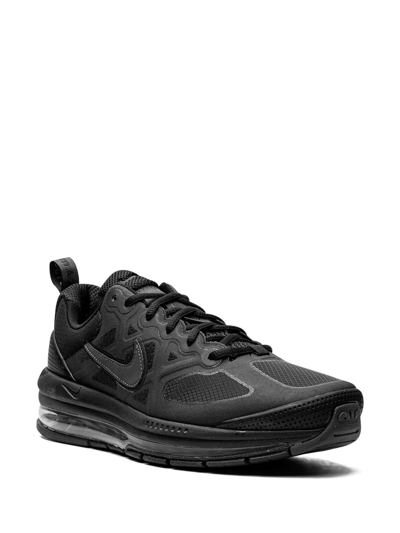 Shop Nike Air Max Genome "triple Black" Sneakers
