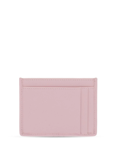 Shop Miu Miu Matelassé Nappa Leather Card Holder In Rosa