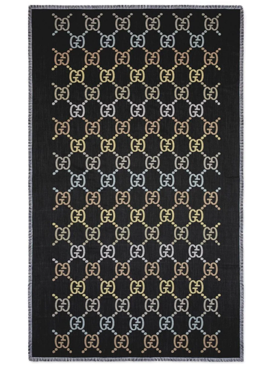 Shop Gucci Gg-logo Scarf In Schwarz