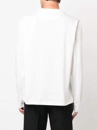 Shop Jil Sander Logo-patch Crew-neck T-shirt In Weiss