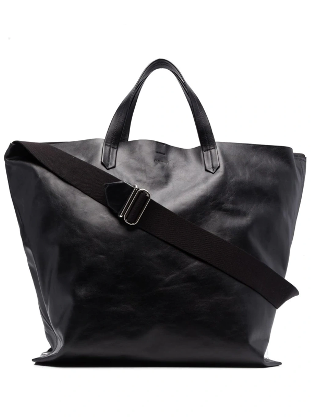 Jil Sander Logo-debossed Leather Tote Bag In Schwarz | ModeSens