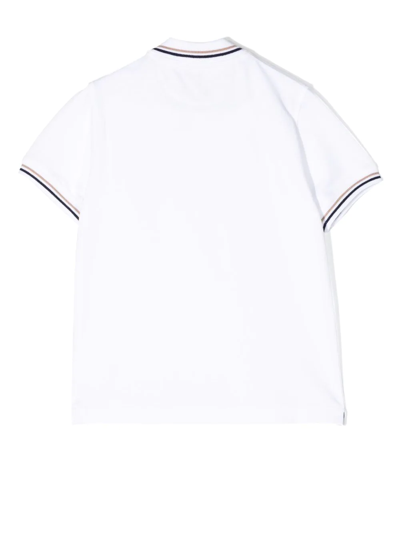 Shop Brunello Cucinelli Logo-embroidered Cotton Polo Shirt In Weiss