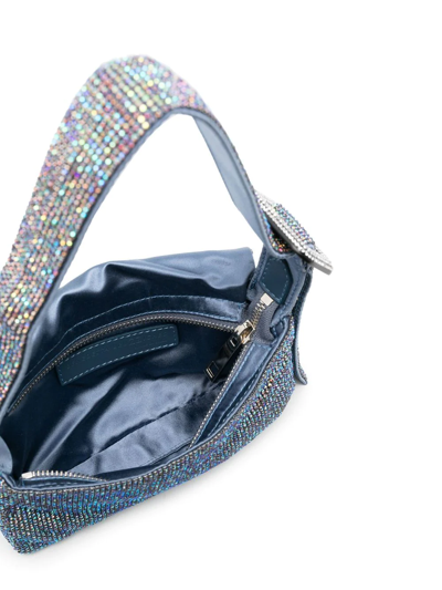 Shop Benedetta Bruzziches Diamond Buckled-strap Shoulder Bag In Blau