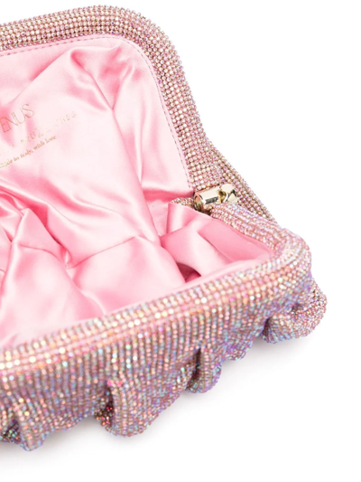 Shop Benedetta Bruzziches Crystal-embellished Clutch Bag In Rosa