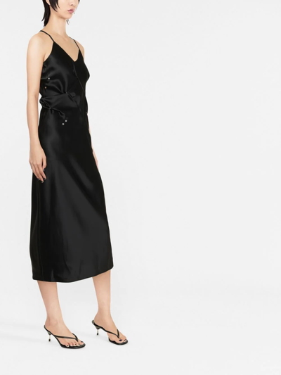 Shop Alyx Embellished Gathered-detail Slip Dress In Schwarz