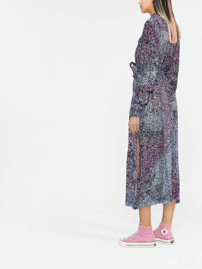 Shop Golden Goose Abstract-print Midi Dress In Violett