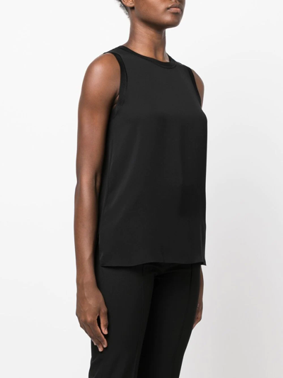 Shop Theory Silk Vest Top In Schwarz