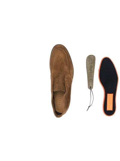 Shop Henderson Baracco Slip-on Suede Boots In Braun