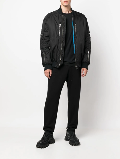 Versace Logo-print Track Pants In Schwarz