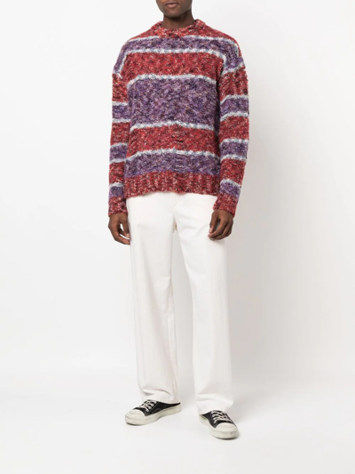 Shop Andersson Bell Striped Long-sleeved Jumper In Rot