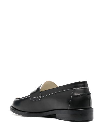 Duke & Dexter X Esquire Penny Loafer Shoes - Size 12 In Schwarz