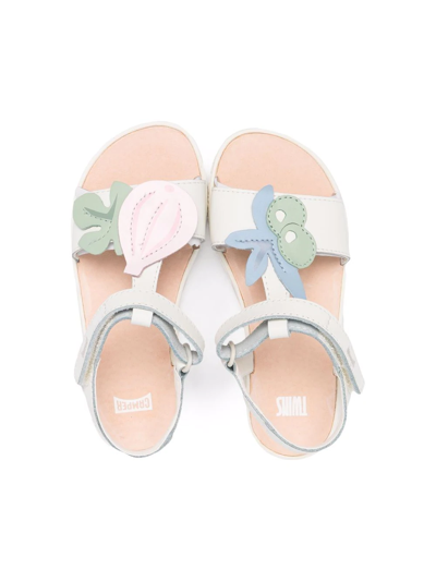 Shop Camper Twins Patch-detail Sandals In White