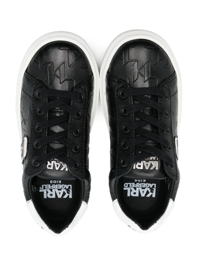 Shop Karl Lagerfeld Logo-patch Low-top Sneakers In Black
