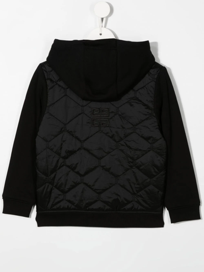 Shop Givenchy Embroidered-logo Hooded Jacket In Black