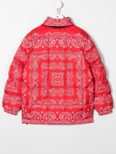 Shop Givenchy Paisley-print Puffer Jacket In Red