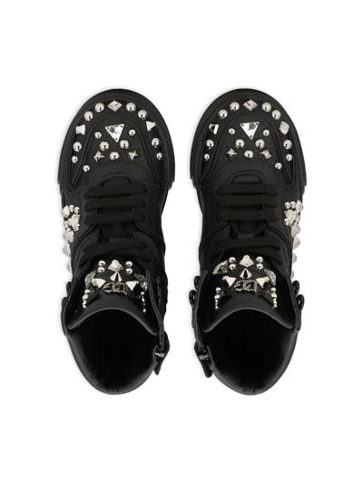 Shop Dolce & Gabbana Portofino High-top Sneakers In Black