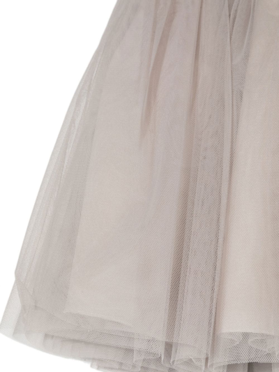 Douuod Teen Tulle Layered Mini Skirt In Grey