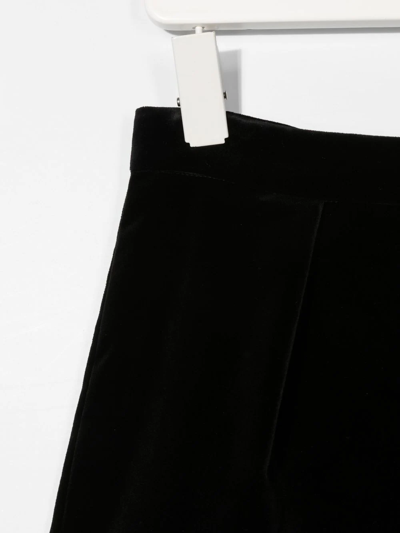 Bonpoint Velvet-effect Zip Shorts In Black