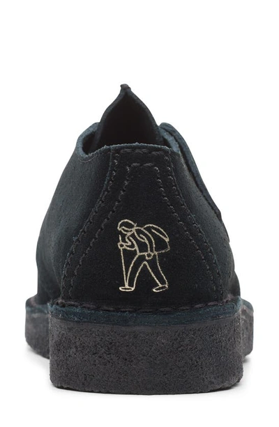 Clarks Desert Trek Boot In Black Suede