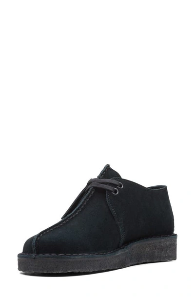 Clarks Desert Trek Boot In Black Suede