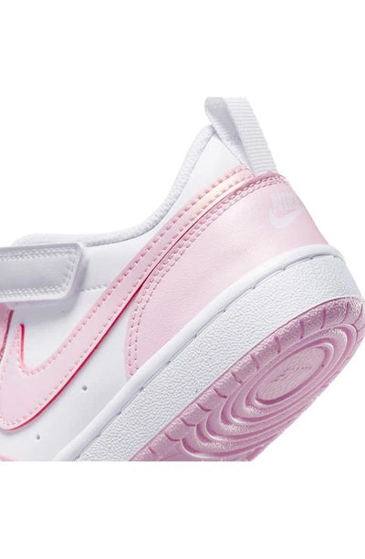 Nike Court Borough Low 2 Little Kids' Shoes In White,pink Foam | ModeSens