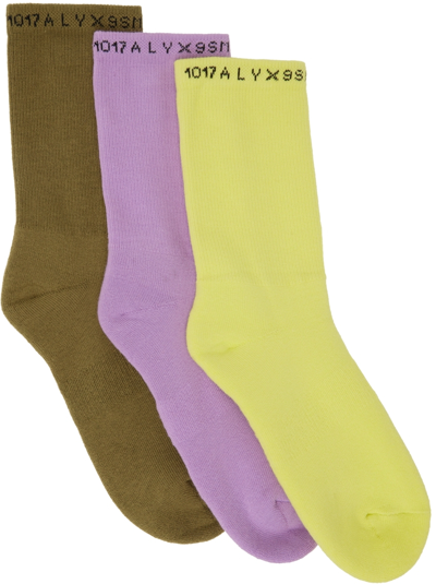 Shop Alyx Multicolor Intarsia Socks