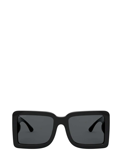 Shop Burberry Eyewear Be4312 Black Sunglasses