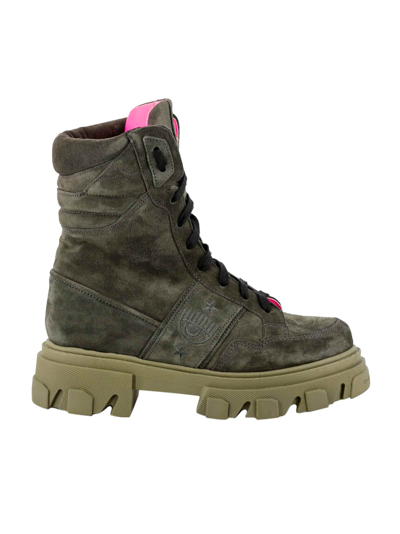Shop Chiara Ferragni Lace-up Combat Boots In Green