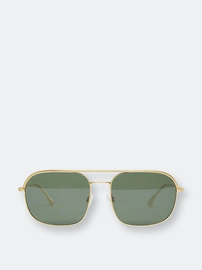 Shop Anine Bing Highland Sunglasses In Gold