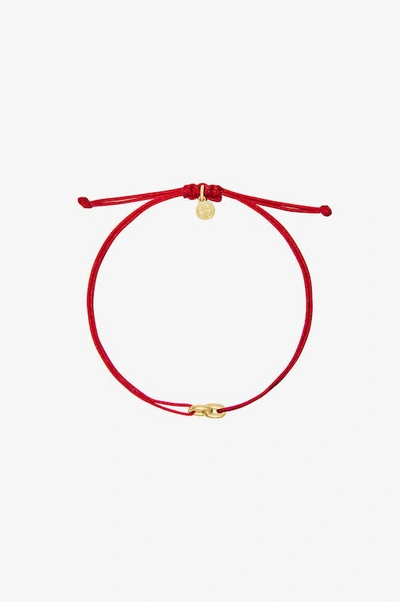 Shop Anine Bing String Link Bracelet In Red