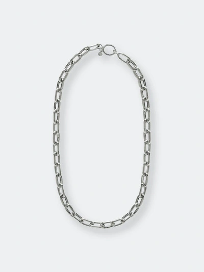 Shop Anine Bing Link Necklace In Grey