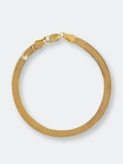Shop Anine Bing Ribbon Coil Bracelet In Gold