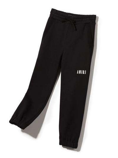 Shop Amiri Logo-print Sweatpants In Black