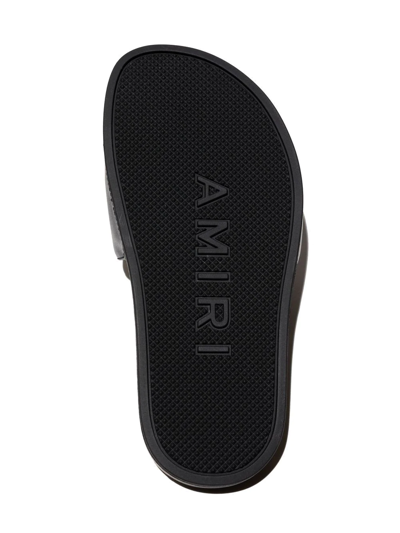 Shop Amiri Logo Print Flat Sides In Black