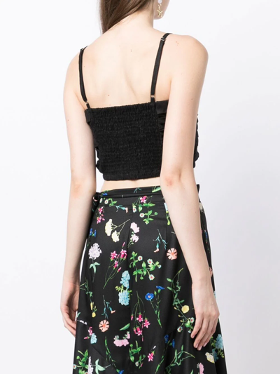 Faithfull The Brand Carla Pleated Crop Top In Black