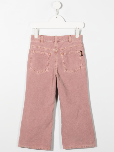 Gucci Corduroy Horse-bit Detail Trousers In Pink
