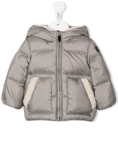 Shop Il Gufo Hooded Padded Jacket In Grey