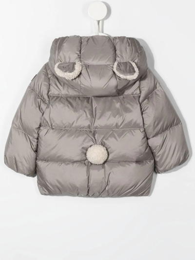 Shop Il Gufo Hooded Padded Jacket In Grey