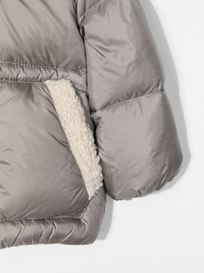 Il Gufo Hooded Padded Jacket In Grey