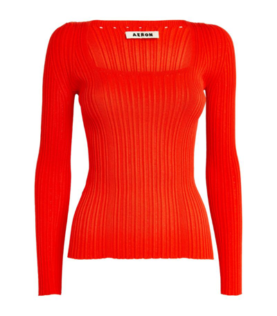 Shop Aeron Finesse Knit Sweater In Red