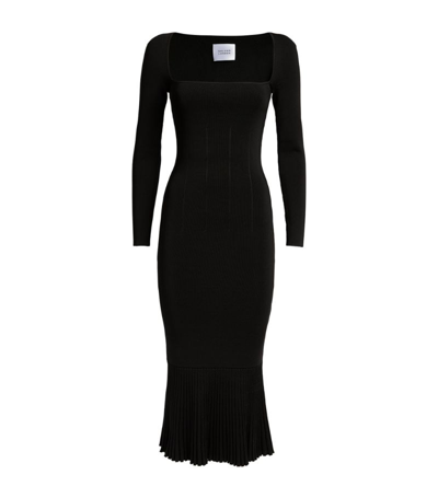 Shop Galvan Atalanta Midi Dress In Black
