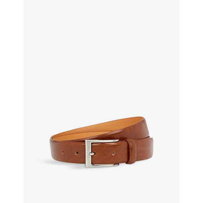 Shop Dents Men's Tan Logo-engraved Leather Belt